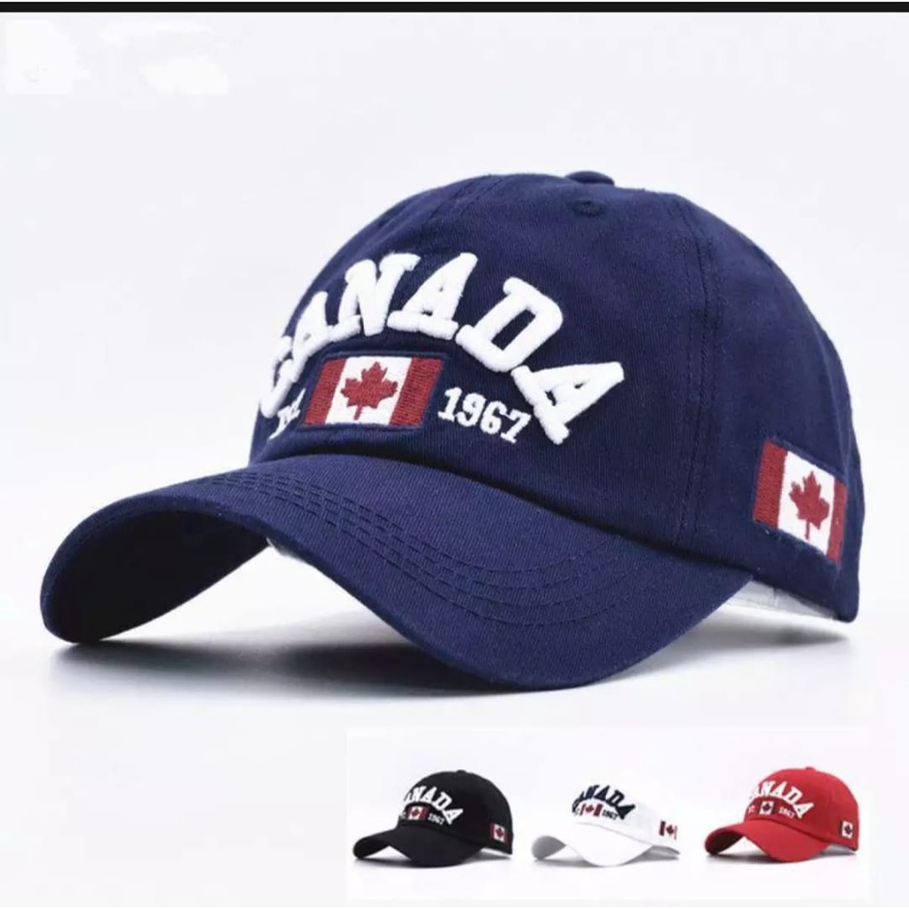 Topi Baseball Canada  Hat Cap Casual Sport Pria Wanita Distro