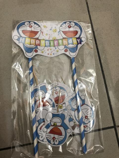 Hiasan Kue Cake Topper Birthday C1 Doraemon Isi 7