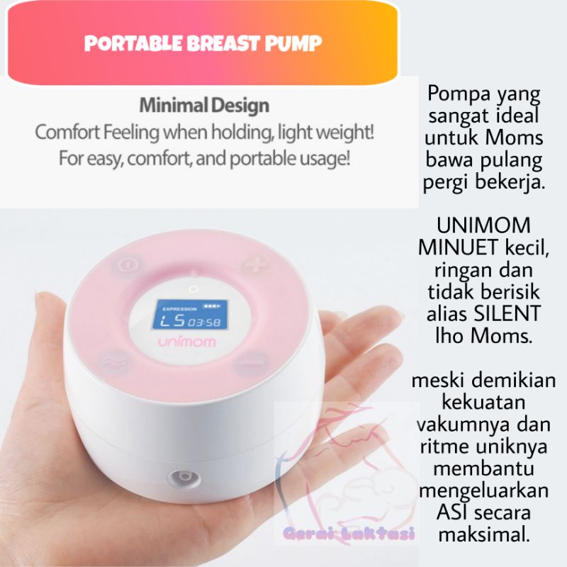 POMPA ASI ELEKTRIK UNIMOM MINUET LCD DOUBLE ELECTRIC BREAST PUMP