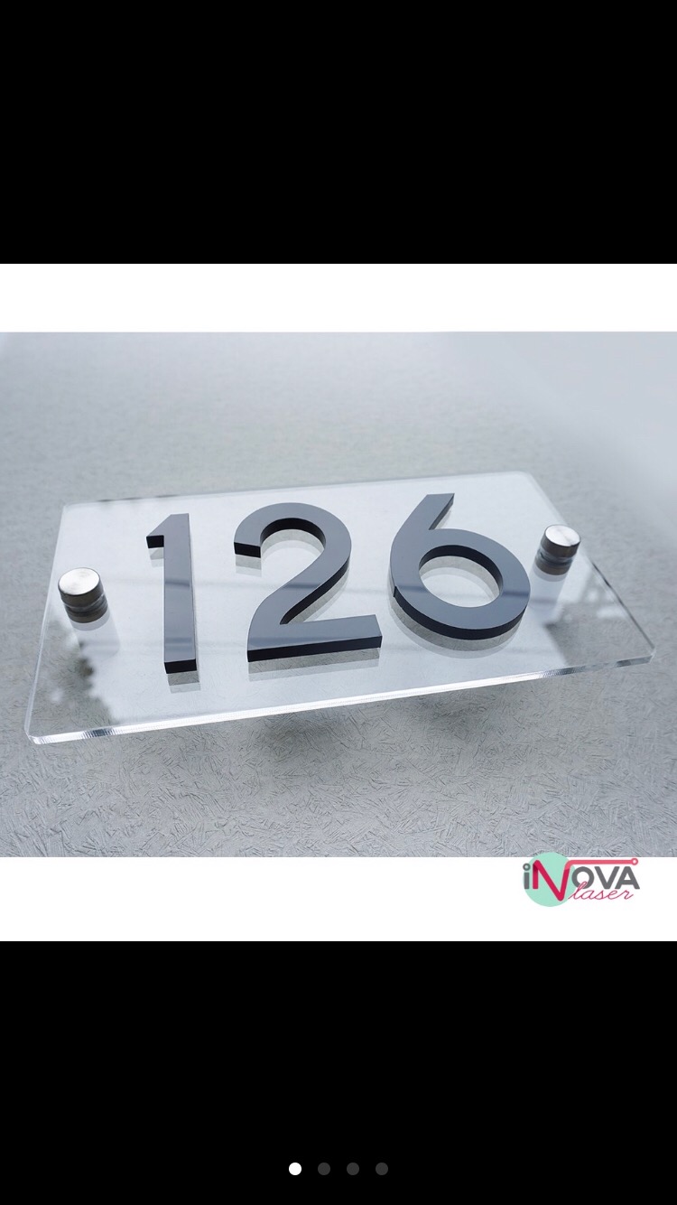 Nomor Rumah Kamar Hotel Minimalis Akrilik Nomer Acrylic - Hn14a