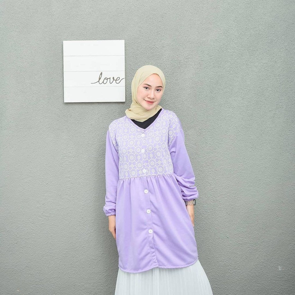 Nara Grosir - Aisyah Long Outer | Fashion Terkini | Sweater Termurah