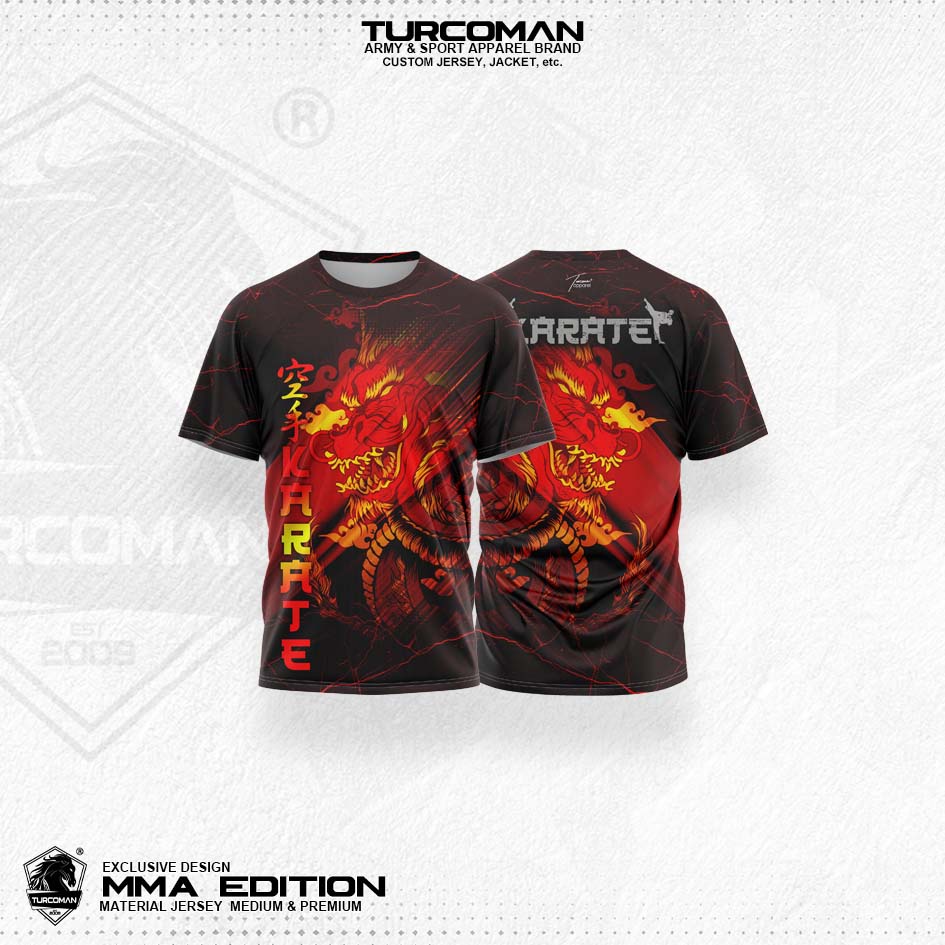 KARATE/JERSEY MMA KARATE/KAOS/PAKAIAN/KAOS FULL PRINTING/ OLAHRAGA/BDL MMA