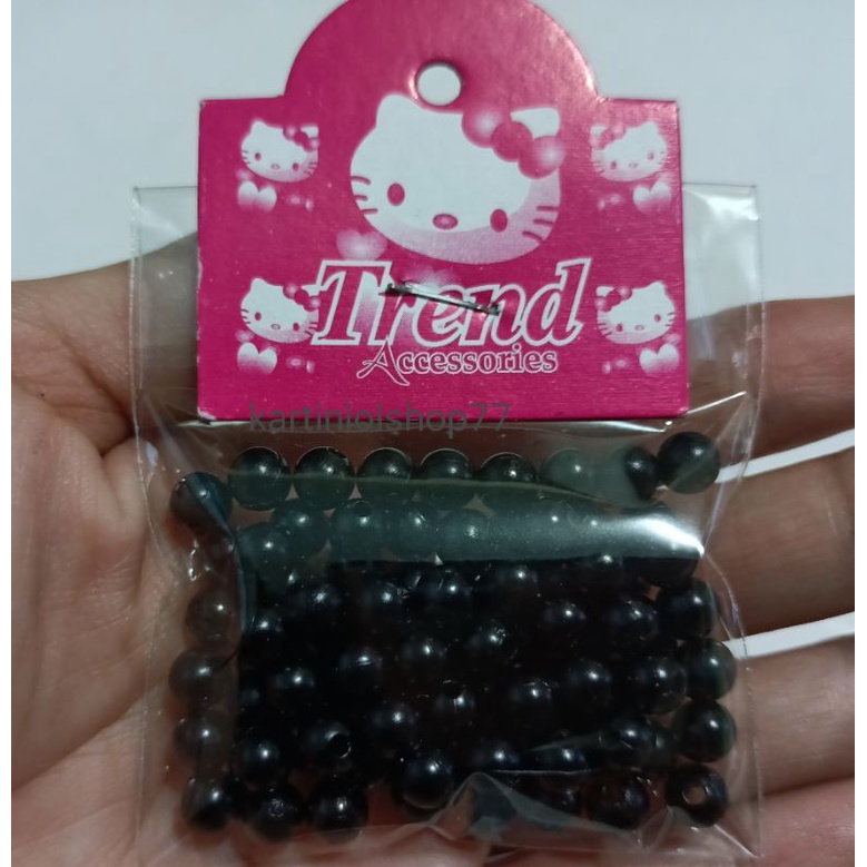 Mutiara 6mm// Mutsin Warna Hitam 6mm