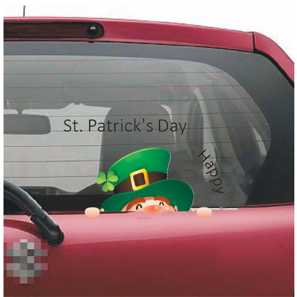 Stiker Hias SOLIGHTER Stiker Mobil Kaca Laptop Ireland Hijau