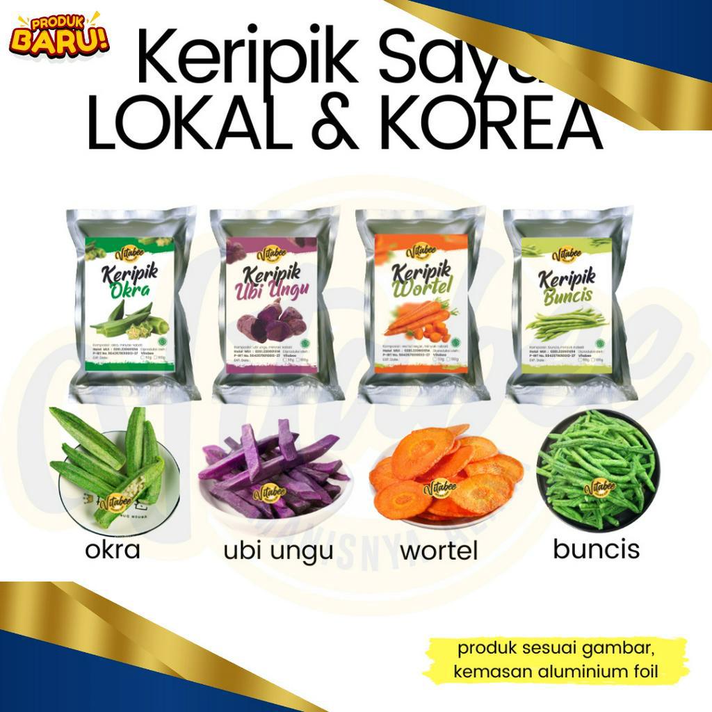 

NEW PROMO Vitabee Keripik Kripik Sayur Lokal dan Korea Wortel Okra Labu Buncis Jamur Oleh2 Khas Malang