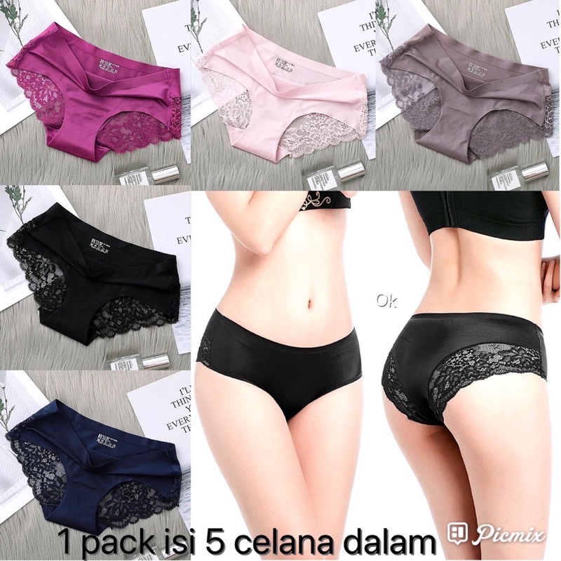 celana dalam seamles renda