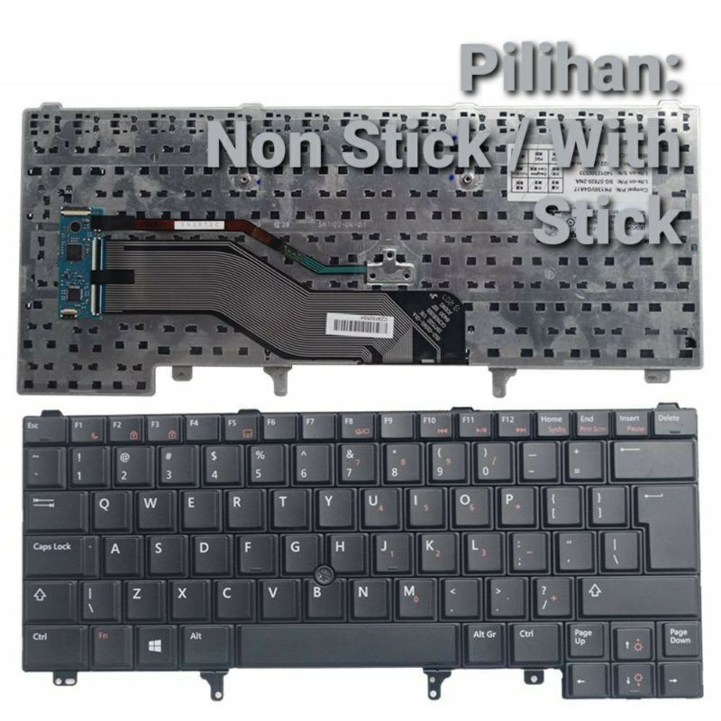 KEYBOARD DELL Latitude E5239, E5320, E5420, E6230, E6320, E6420 BLACK, STICK