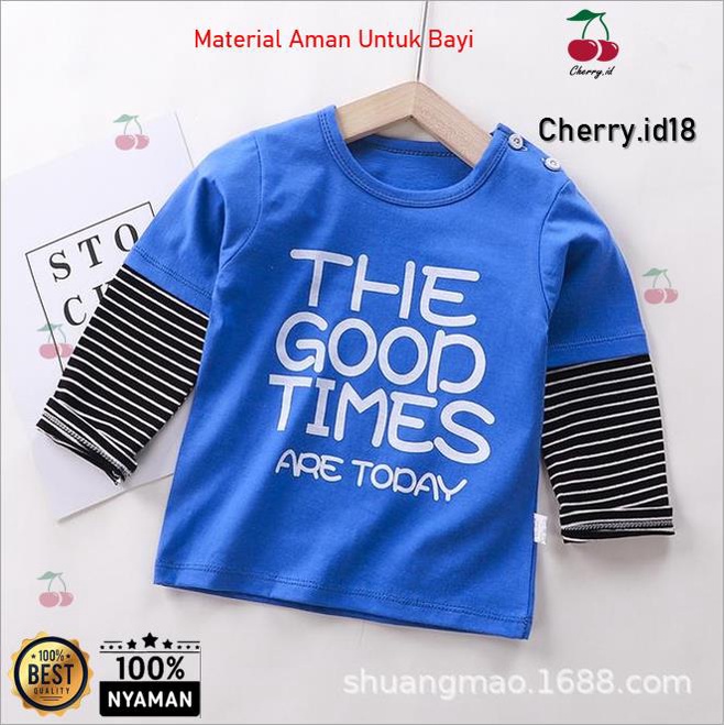 (6Bln-4Thn) COD Kaos Atasan Anak Cowok Lengan Panjang / Atasan Baju Anak Laki-Laki / Atasan Anak Laki Laki / Kaos Anak / Kaos Anak Lengan Panjang - AL009