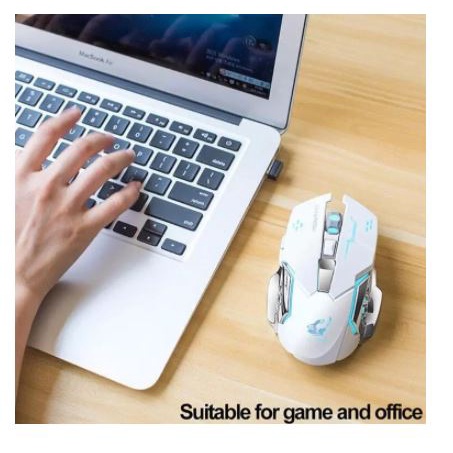 Mouse wireless gaming t-wolf usb 2.4ghz optical 2400dpi 6d rechargeable q-13 - twolf q13