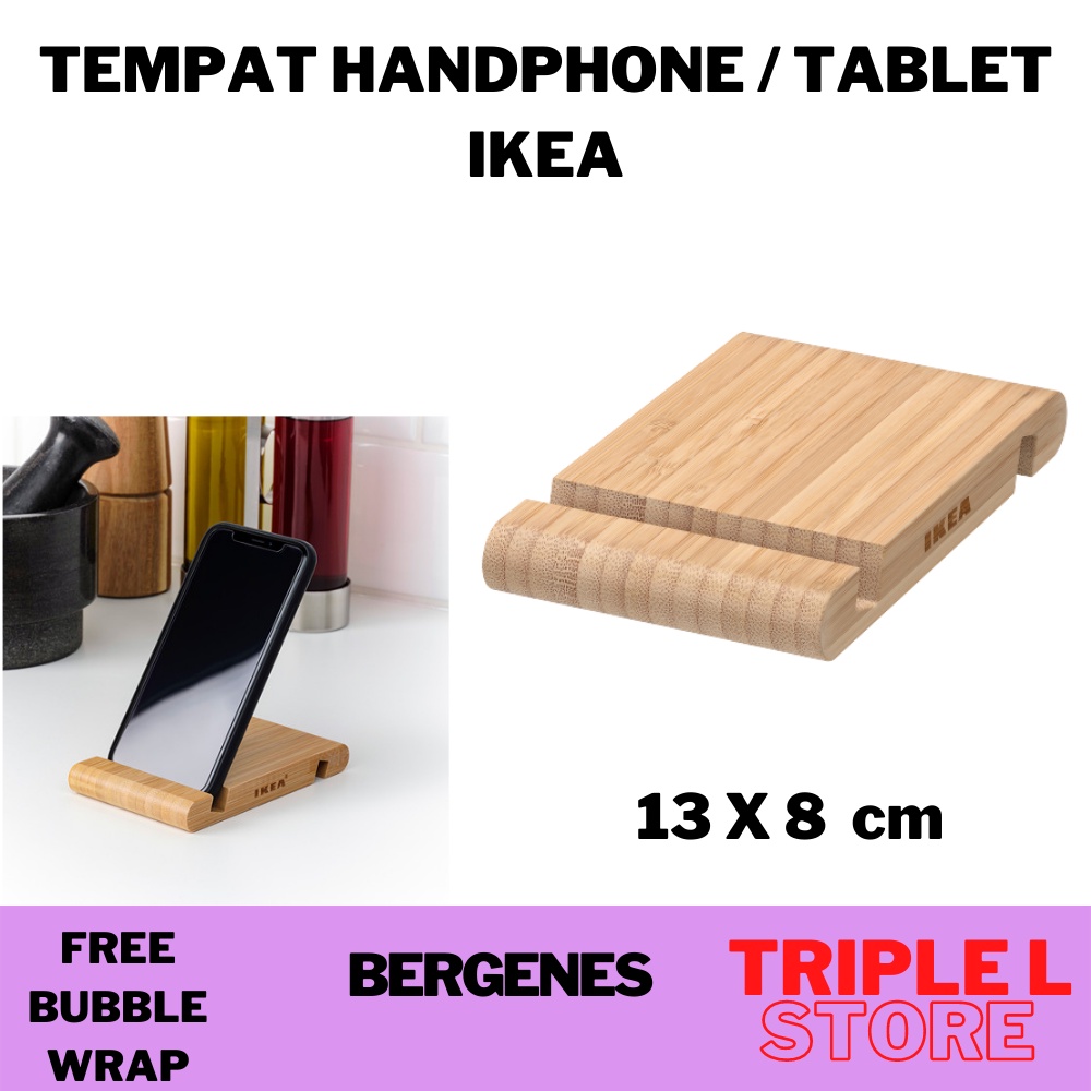 Tempat Hp Stand Holder Dudukan Hp Handphone Tablet Kayu