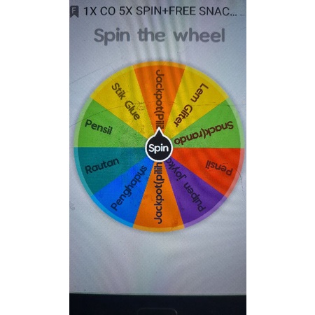 

SPIN ATK(1X CO 5X SPIN+FREE SNACK+BONUS