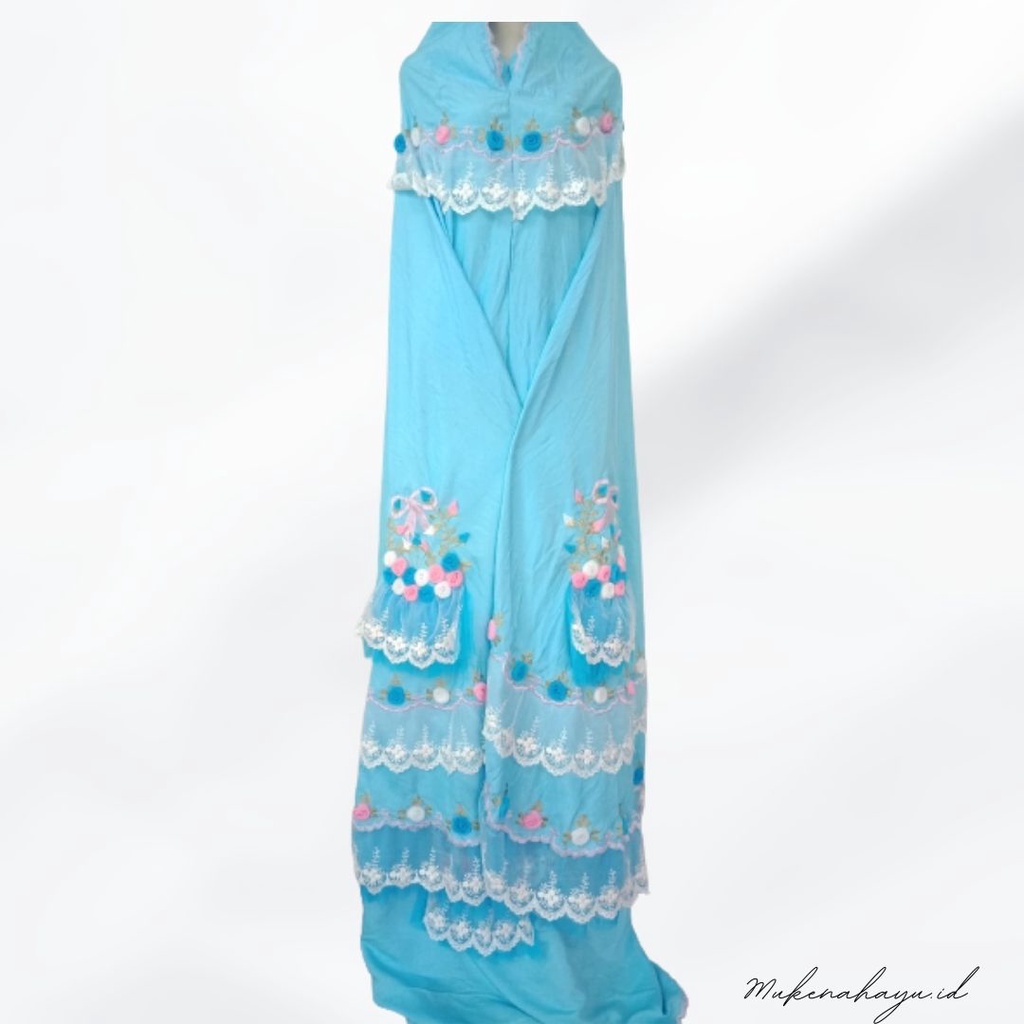 [ FREE TAS BEHEL] Mukena Bordir Sultan Renda Susun 3 - mukena bordir - Mukena Dewasa Adem - Mukena B