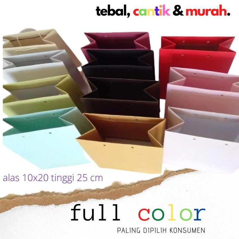 Paper bag warna dove polos etnik dan harga per pcs