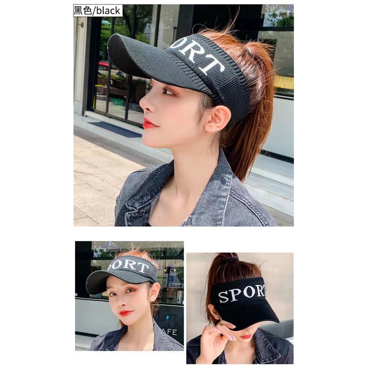 Topi Golf Tennis Rajut Katun Elatis Korea Topi Sporty Wanita Topi Jogging Baseball Topi Summer