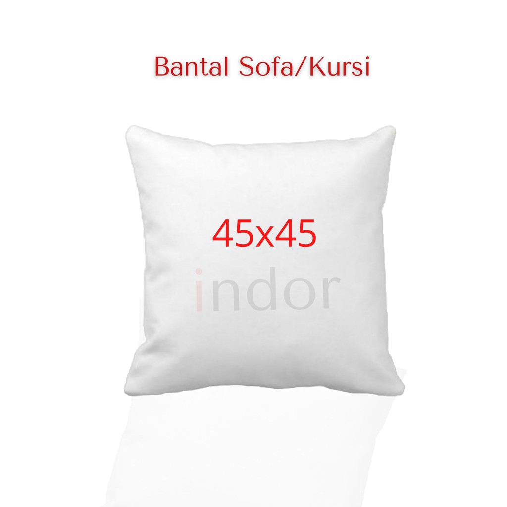 indor.id BANTAL SOFA Ukuran 40x40 45x45cm Putih