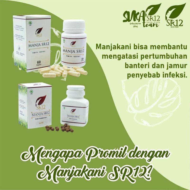 Manjakani SR12 kapsul / butir herbal untuk promil &amp; mengatasi keputihan dll