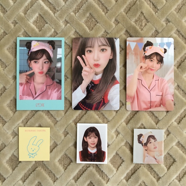 IZONE SAKURA SECRET DIARY PHOTOCARD PC STICKER SET