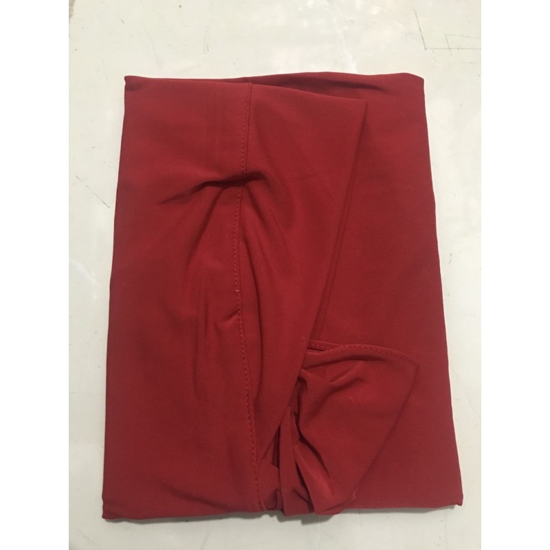KERUDUNG MASKER SERIA NON PET/JILBAB MASKER NIQOB/BERGO HIJAB INSTAN JERSY-Merah Cabe