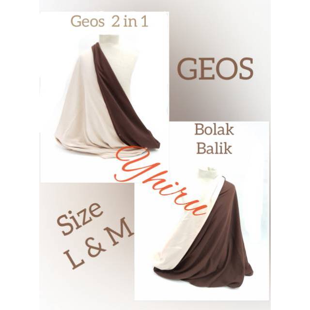 Gendongan Kaos 2in1  Geos polos Bolak Balik 2 warna Y1