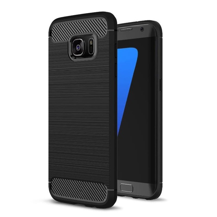 SAMSUNG S8/S8+/S7 EDGE/S7 FLAT/S6 EDGE/S6 EDGE PLUS/S6 FLAT CASE SOFTCASE IPAKY BLACK CARBON SOFT KARBON CASING COVER S8 PLUS