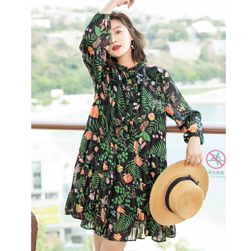 MDLV ~ 1824  Antoinette Mini Shirt Flower Dress Fashion Import