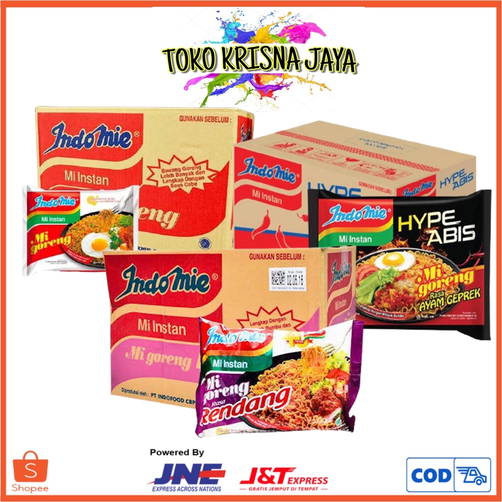 

1 DUS INDOMIE GORENG | RENDANG | AYAM GEPREK HYPE ABIS MIE INSTANT 1 KARTON ISI 40 PCS X 85GR