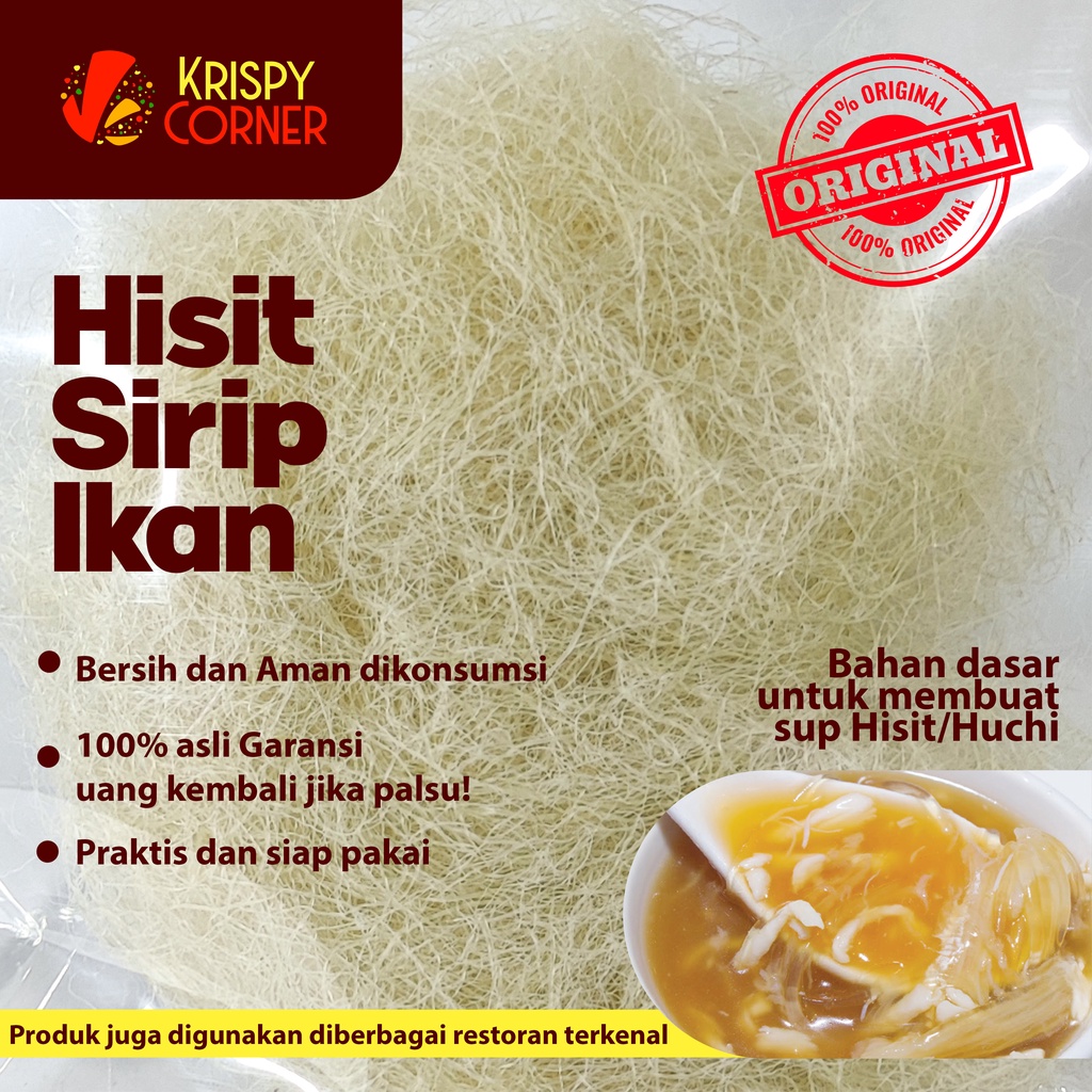 Sirip Ikan Hiu Huchi Hisit kering Asli Murah Original Kualitas Premium Grade Super 1 50gr