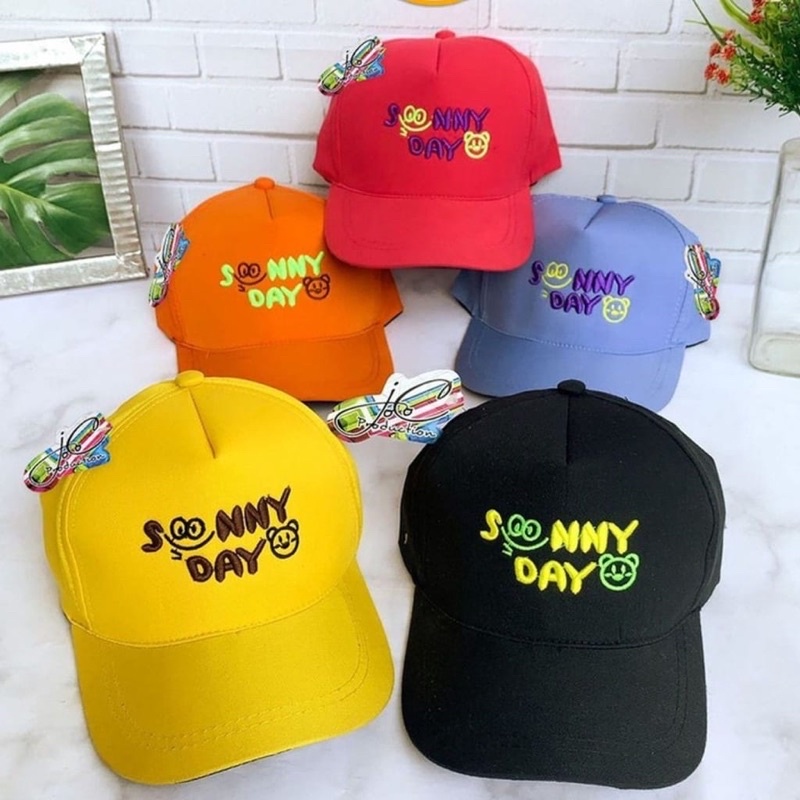 Topi Anak Premium Bordir Lucu Laki-Laki dan Perempuan Umur 2-10 Tahun