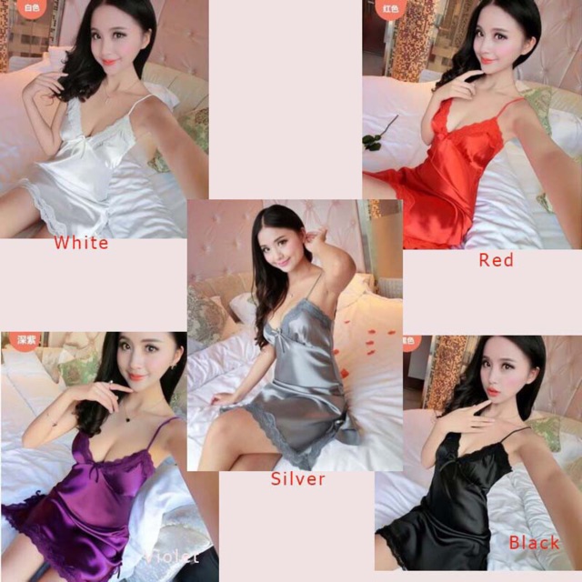 Sexy Lingerie sleepwear women silk dress