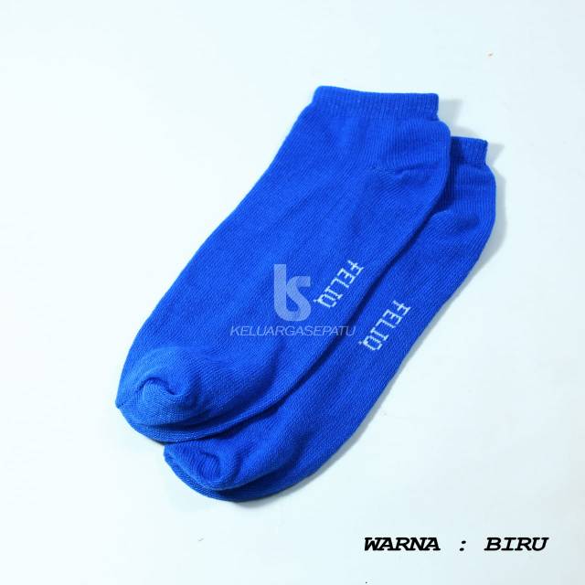 KAOS KAKI POLOS SEMATA KAKI ANKLE BIRU MURAH