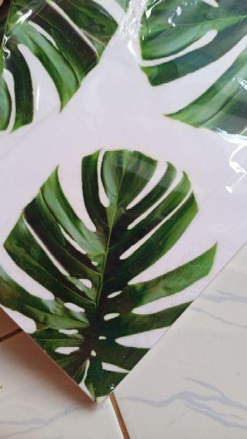 Fasahaya Hiasan Dinding Wall Decor Poster Kayu Leaf Dekorasi Rumah Le 01