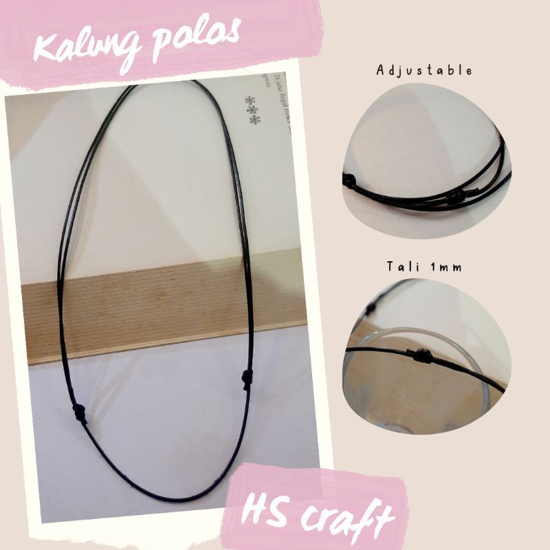 KALUNG TALI KOREA || KALUNG TALI BANDUL WARNA HITAM ||