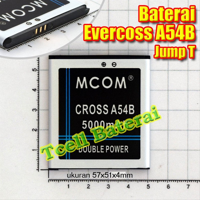 Battery Batre Baterai Double Power Mcom Evercoss Cross A54B Jump T