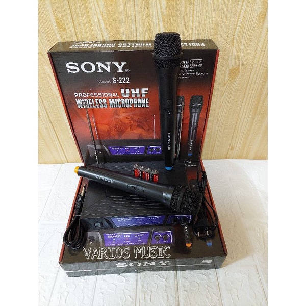 MIC SONY S-222 UHF DOUBLE MICROPHONE WIRELESS