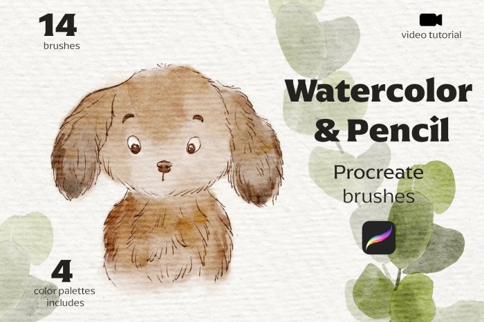 Watercolor Pencil Procreate Brushes