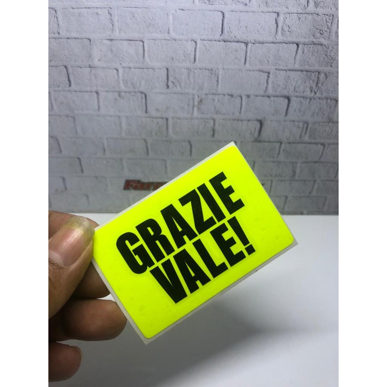 stiker GRAZIE VALE! Stiker Rossi grazie vale