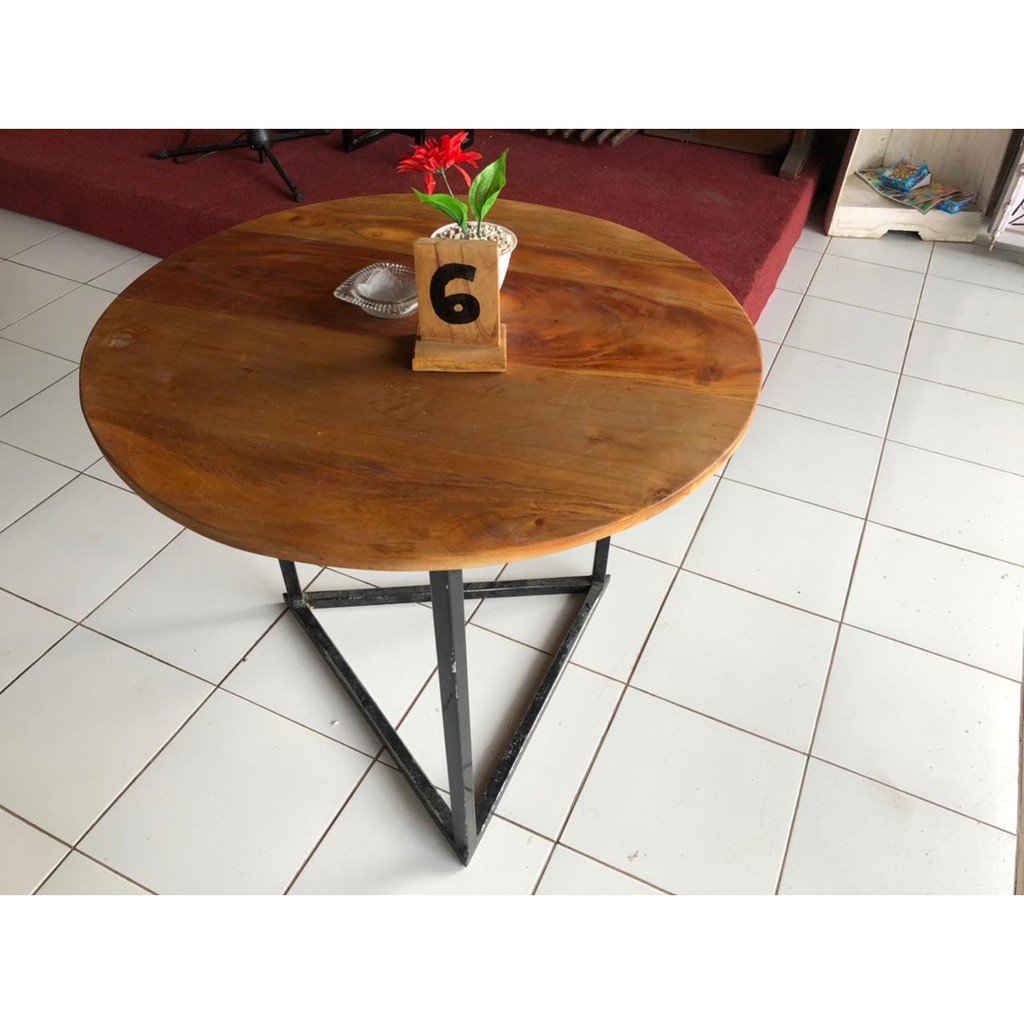 Meja Cafe | Meja Makan | Meja Minimalis Kayu Besi
