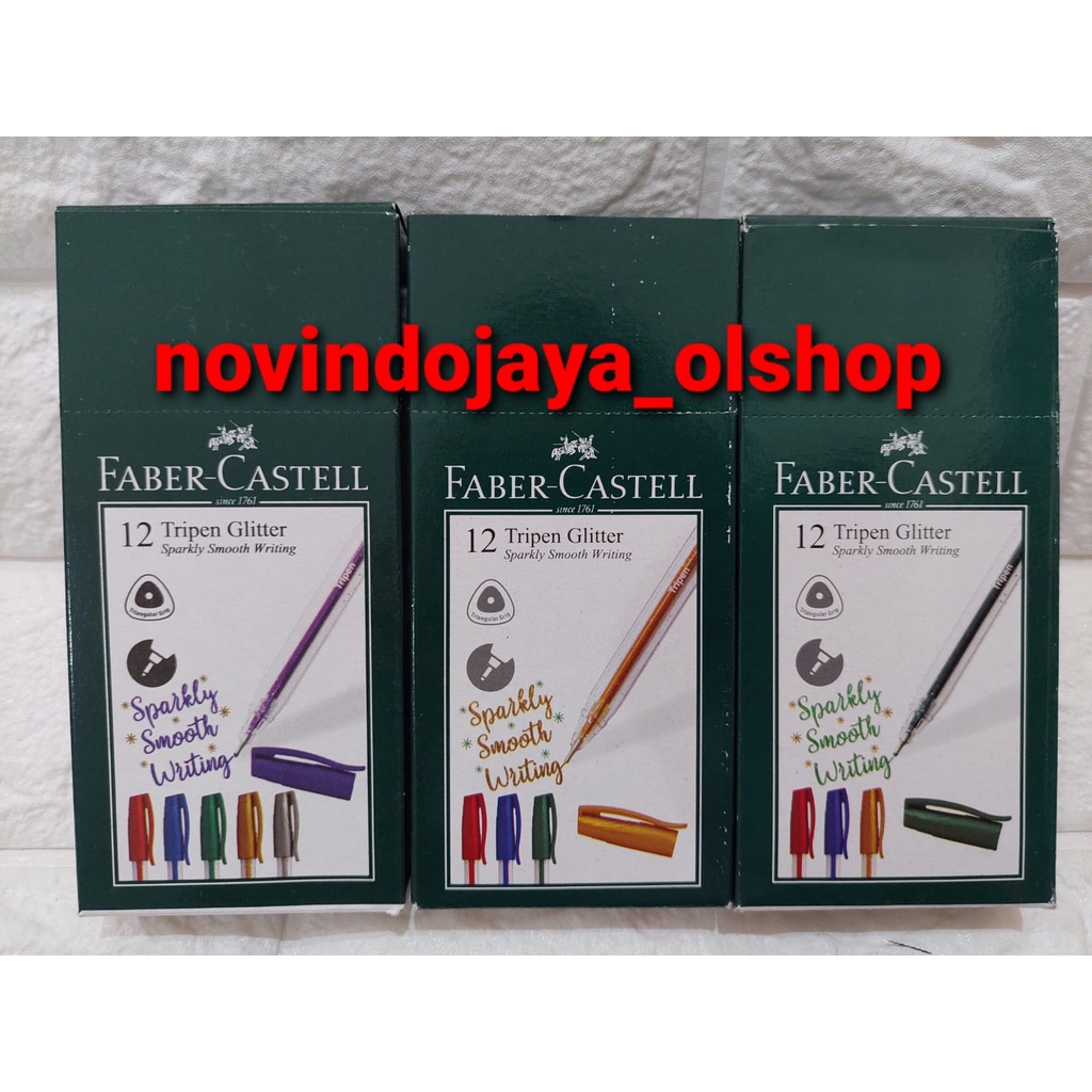 

TRIPEN GLITER FABER CASTELL SPARKLY SMOOTH WRITING BOLLPOINT ART ORIGINAL