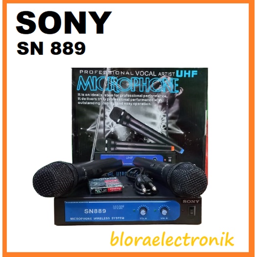 SONY SN 889 MICROPHONE DOUBLE WIRELESS UHF MIC PROFESIONAL