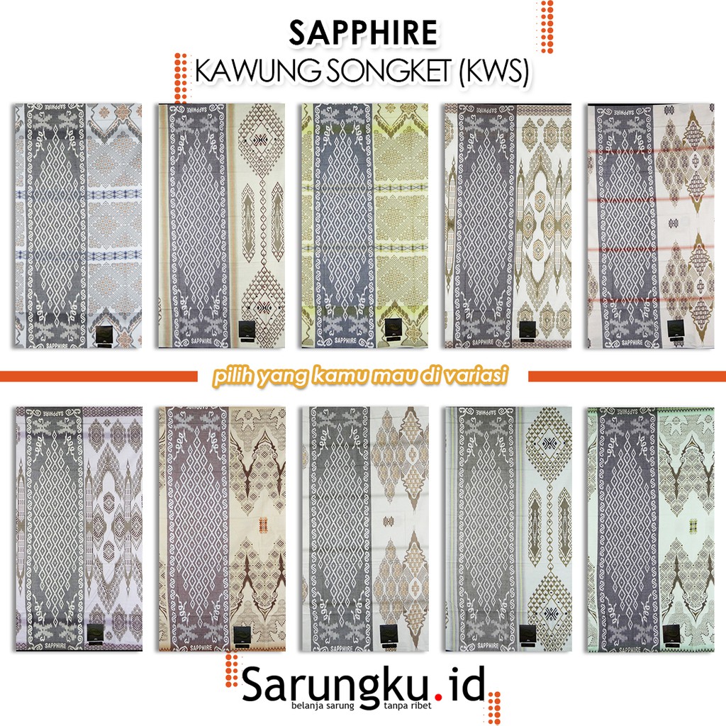 SARUNG SAPPHIRE KAWUNG SONGKET (KWS)