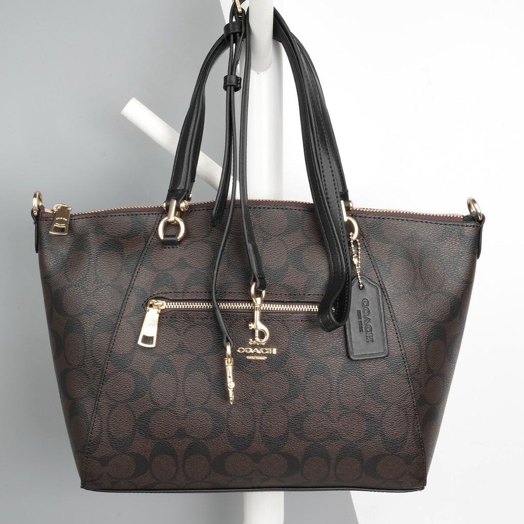 [BISA COD] CoachKelsey With Zipper Shoulder Bag Tas Selempang Wanita Tas Top Handle Original