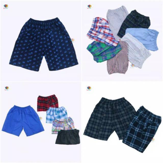  Celana  pendek  anak  harian hawai distro  katun jepang kotak 