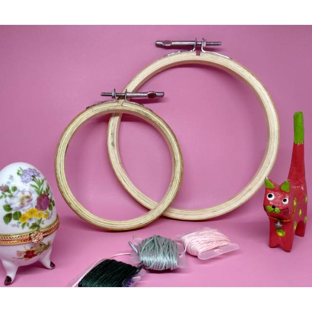 Pemidang/Pembidang/Hoop Sulam Rajut Kristik