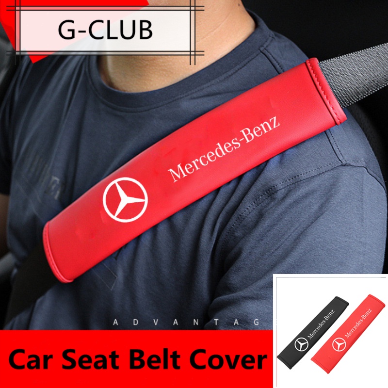 G-club Cover Sabuk Pengaman Mobil Universal Bahan Kulit Untuk Benz C200 E300 GLA GLC GLE