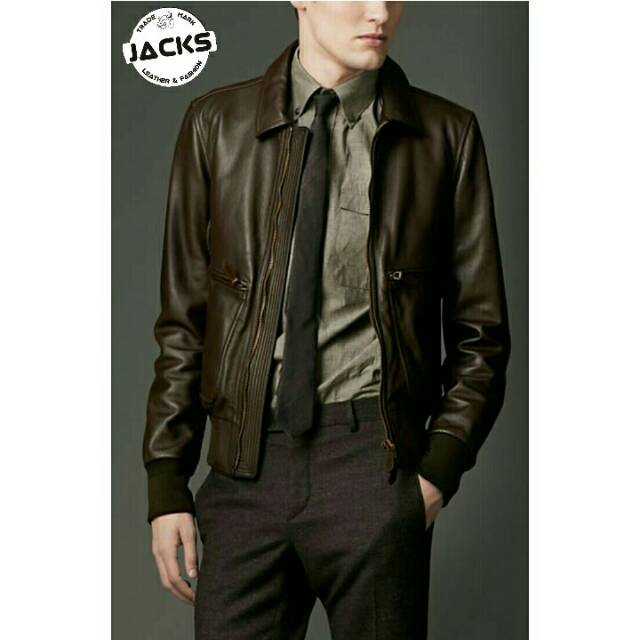 Jaket Kulit Domba Casual Fashion Bombers Clasic GX.008