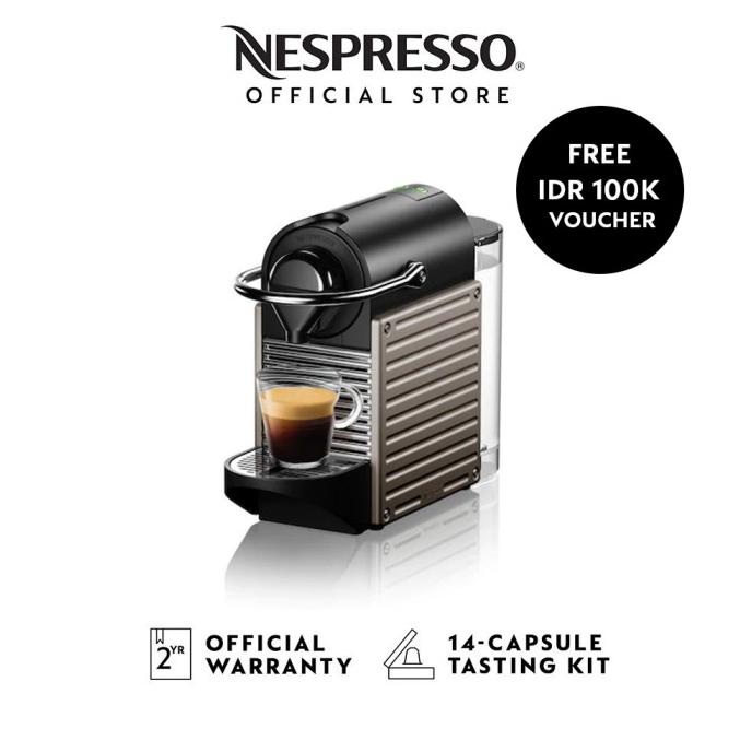 

[ COD ] NESPRESSO Pixie 630 Coffee Machine, Titanium (Mesin Kopi) TERPERCAYA Kode 917