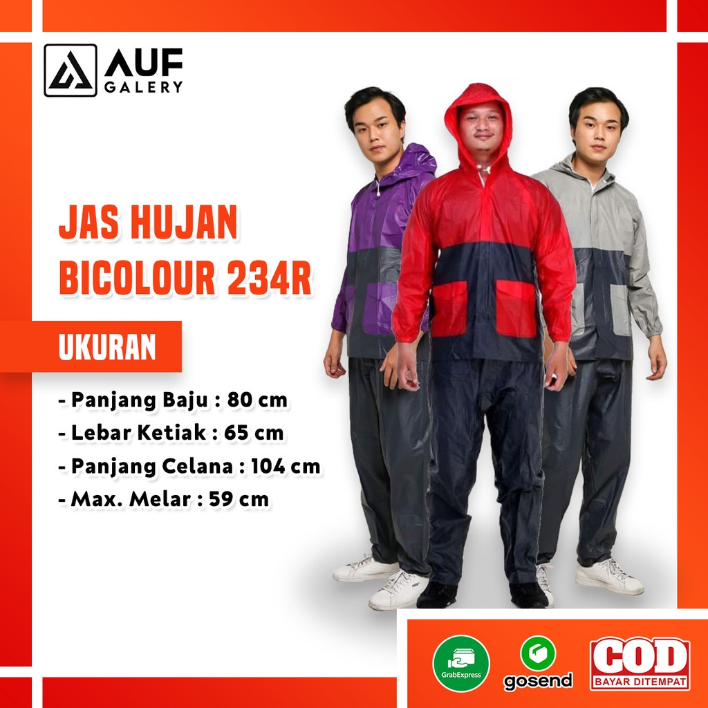Jas Hujan Elephant Bicolour 234 Tebal Berkualitas Anti Air | Jas Hujan Jaket Celana | Jas Hujan Wani