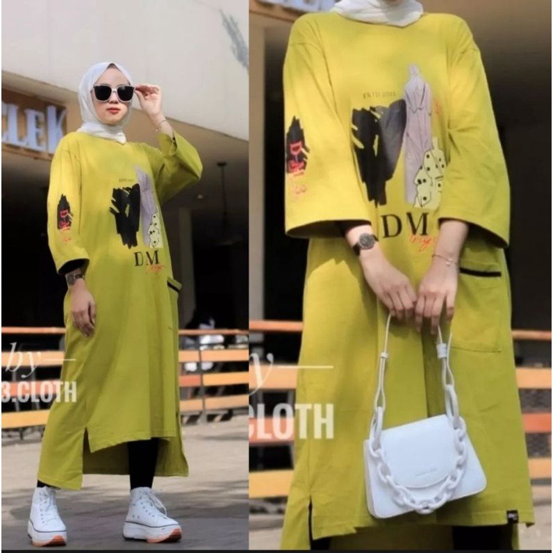 Tunik Wanita Modern Viral Tunik Muslim Dewasa Kekinian Lengan Panjang Ukuran L XL XXL Jumbo Kualitas