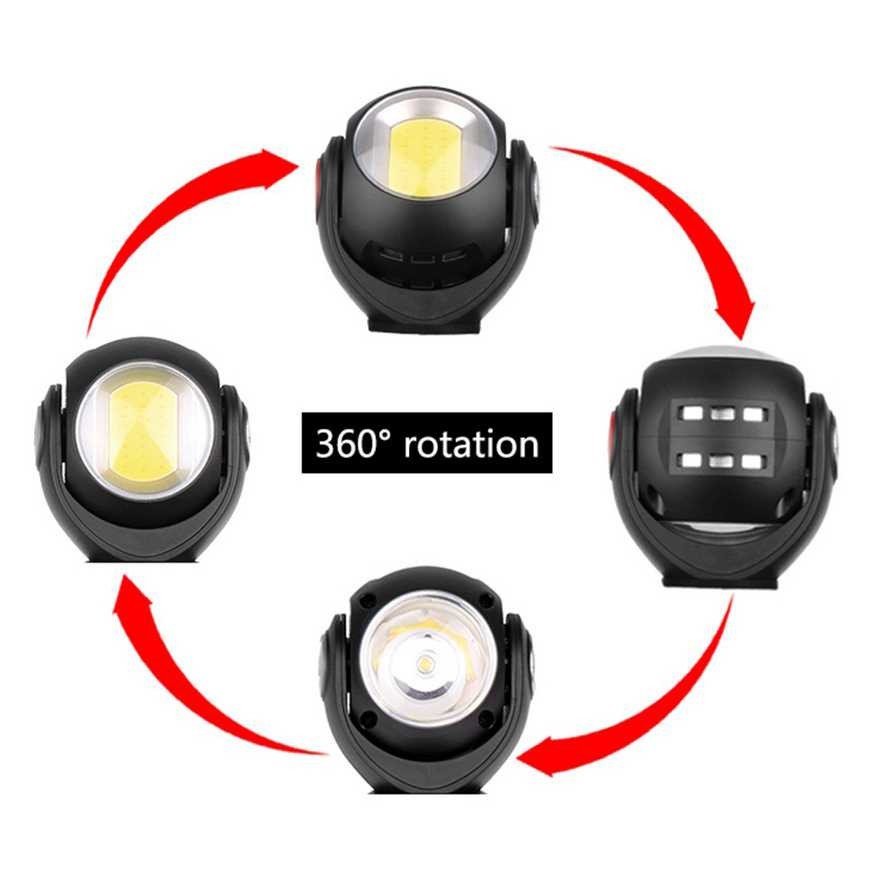 Albinaly Senter LED 360 Degree Rotating Head T6+COB LED - TG-S200