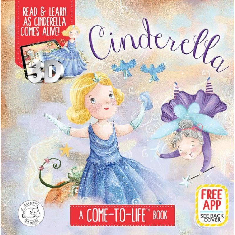 Buku Cerita Anak Cinderella 3D 3 Dimensi Augmented Reality Little Hippo Bahasa Inggris